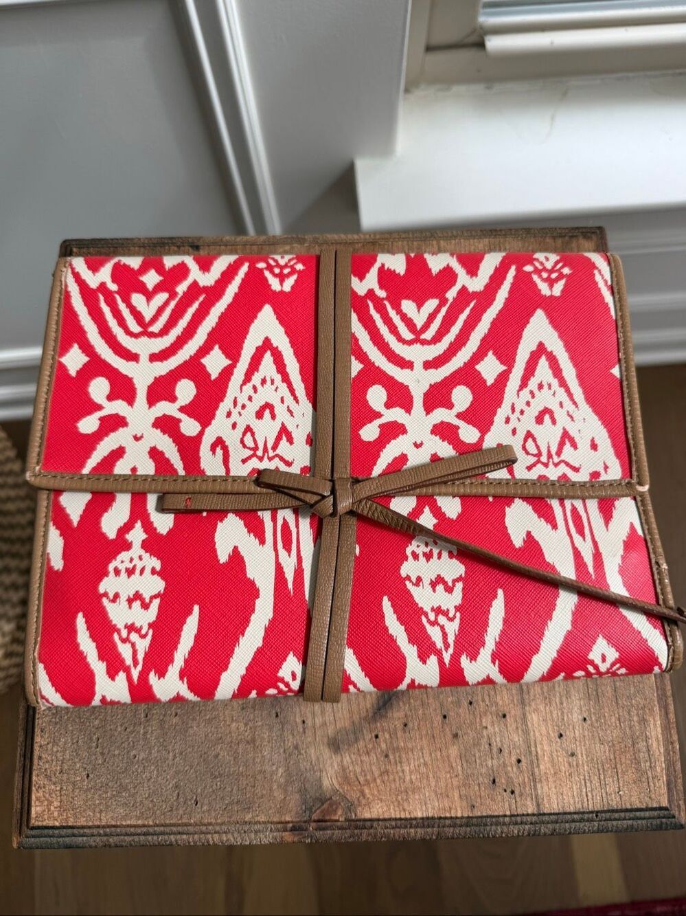 Stella & Dot Bring Your Own Bling Jewelry Travel Case Clutch Bag Ikat Print